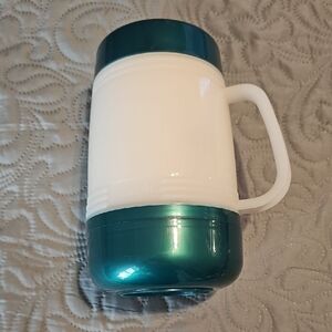 Aladdin Plastic Vintage Thermos Soup Thermos 17 oz/ Wide Mouth/Bowl on Bottom